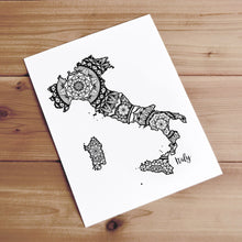 Load image into Gallery viewer, Map of Italy | Map Art | Travel Gift Ideas | Italy City Map | Map Wall Art | Italy Map
