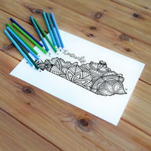 Load image into Gallery viewer, kentucky usa coloring pages | state map coloring pages for adults | Coloring pages for kids | kentucky usa map coloring sheets | state map coloring page | united states coloring page | united states of america | map of america