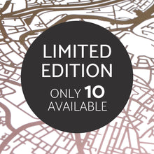 Load image into Gallery viewer, Map of York England | Rose Gold Foil Map Art | Travel Gift Ideas | York City Map | Map Wall Art | York Map | UK Map | UK Foil City Maps