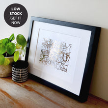 Load image into Gallery viewer, London Map Art Rose Gold Foil Print
