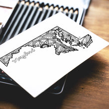 Load image into Gallery viewer, maryland usa coloring pages | state map coloring pages for adults | Coloring pages for kids | maryland usa map coloring sheets | state map coloring page | united states coloring page | united states of america | map of america