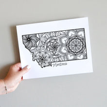 Load image into Gallery viewer, montana usa coloring pages | state map coloring pages for adults | Coloring pages for kids | montana usa map coloring sheets | state map coloring page | united states coloring page | united states of america | map of america