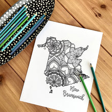 Load image into Gallery viewer, new brunswick canada coloring pages | Coloring pages for adults | Coloring pages for kids | canada map coloring sheets | new brunswick map coloring page | canadian provinces coloring page