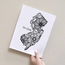 Load image into Gallery viewer, new jersey usa coloring pages | state map coloring pages for adults | Coloring pages for kids | new jersey usa map coloring sheets | state map coloring page | united states coloring page | united states of america | map of america