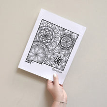 Load image into Gallery viewer, new mexico usa coloring pages | state map coloring pages for adults | Coloring pages for kids | new mexico usa map coloring sheets | state map coloring page | united states coloring page | united states of america | map of america