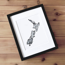 Load image into Gallery viewer, Map of New Zealand | Map Art | Travel Gift Ideas | New Zealand City Map | Map Wall Art | New Zealand Map