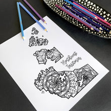 Load image into Gallery viewer, northwest territories canada coloring pages | Coloring pages for adults | Coloring pages for kids | canada map coloring sheets | northwest territores map coloring page | canadian provinces coloring page