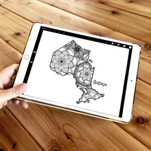 Load image into Gallery viewer, ontario canada coloring pages | Coloring pages for adults | Coloring pages for kids | canada map coloring sheets | ontario map coloring page | canadian provinces coloring page