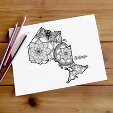 Load image into Gallery viewer, ontario canada coloring pages | Coloring pages for adults | Coloring pages for kids | canada map coloring sheets | ontario map coloring page | canadian provinces coloring page