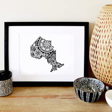 Load image into Gallery viewer, Map of Ontario Canada | Map Art | Travel Gift Ideas | Ontario City Map | Map Wall Art | Canadian provinces of Canada