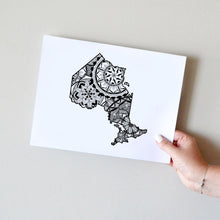 Load image into Gallery viewer, Map of Ontario Canada | Map Art | Travel Gift Ideas | Ontario City Map | Map Wall Art | Canadian provinces of Canada