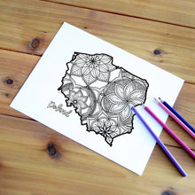Load image into Gallery viewer, adult coloring pages | Coloring pages for adults | Coloring pages for kids | poland map coloring sheets | poland map coloring page | poland coloring page