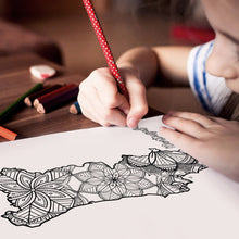 Load image into Gallery viewer, adult coloring pages | Coloring pages for adults | Coloring pages for kids | portugal map coloring sheets | portugal map coloring page | portugal coloring page