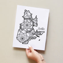 Load image into Gallery viewer, quebec canada coloring pages | Coloring pages for adults | Coloring pages for kids | canada map coloring sheets | quebec map coloring page | canadian provinces coloring page