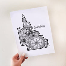 Load image into Gallery viewer, Coloring Pages | Queensland Australia Map