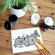 Load image into Gallery viewer, russia coloring pages | Coloring pages for adults | Coloring pages for kids | russia map coloring sheets | russia map coloring page | russia coloring page