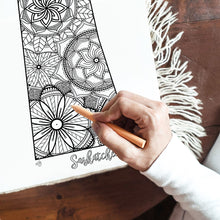 Load image into Gallery viewer, saskatchewan canada coloring pages | Coloring pages for adults | Coloring pages for kids | canada map coloring sheets | saskatchewan map coloring page | canadian provinces coloring page