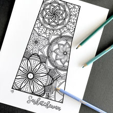 Load image into Gallery viewer, saskatchewan canada coloring pages | Coloring pages for adults | Coloring pages for kids | canada map coloring sheets | saskatchewan map coloring page | canadian provinces coloring page