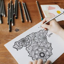 Load image into Gallery viewer, spain coloring pages | Coloring pages for adults | Coloring pages for kids | spain map coloring sheets | spain map coloring page | spain coloring page