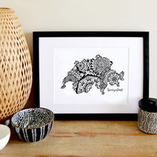 Load image into Gallery viewer, Map of Switzerland | Map Art | Travel Gift Ideas | Switzerland City Map | Map Wall Art | Switzerland Map