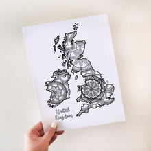 Load image into Gallery viewer, uk coloring pages | Coloring pages for adults | Coloring pages for kids | uk map coloring sheets | uk map | uk map coloring sheets