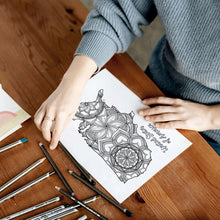 Load image into Gallery viewer, usa coloring pages | state map coloring pages for adults | Coloring pages for kids | usa map coloring sheets | state map coloring page | united states coloring page | united states of america | map of america