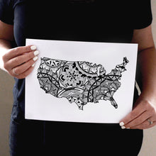 Load image into Gallery viewer, Map of USA | Map of America | Map Art | Travel Gift Ideas | USA City Map | Map Wall Art | USA Map | America Map
