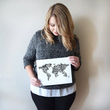 Load image into Gallery viewer, Map of the World | Map Art | Travel Gift Ideas | World City Map | Map Wall Art | World Map