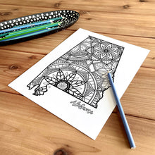 Load image into Gallery viewer, alabama usa coloring pages | state map coloring pages for adults | Coloring pages for kids | alabama usa map coloring sheets | state map coloring page | united states coloring page | united states of america | map of america

