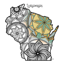 Load image into Gallery viewer, wisconsin usa coloring pages | state map coloring pages for adults | Coloring pages for kids | wisconsin usa map coloring sheets | state map coloring page | united states coloring page | united states of america | map of america
