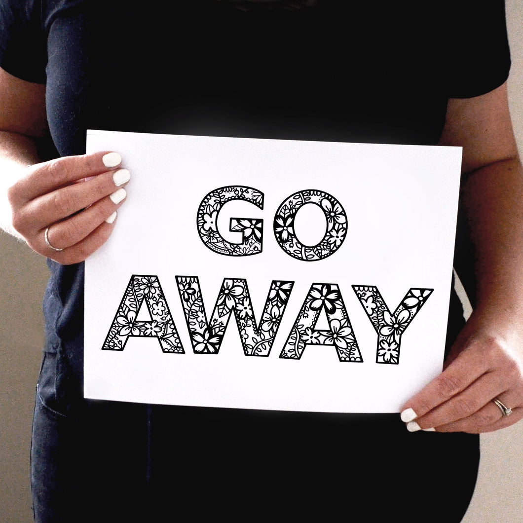 Coloring Pages | Go Away | Free Download