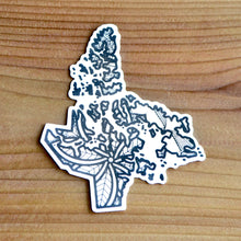 Load image into Gallery viewer, Nunavut Canada Sticker | Map of Canada Sticker | Map Art | Travel Gift Ideas | Canadian Province Sticker | Canada Map | Travel Sticker | Map Sticker
