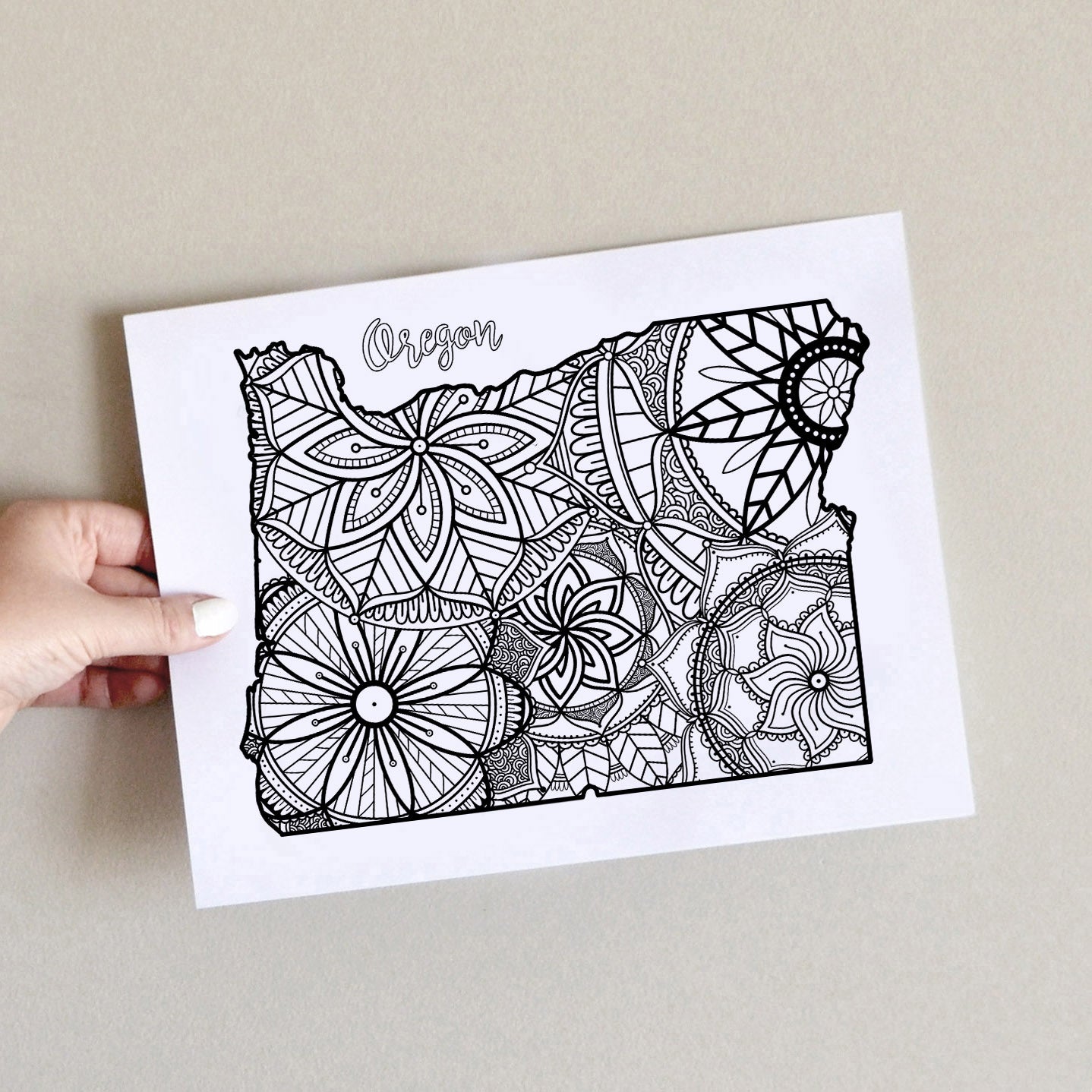 Coloring Pages Oregon USA Map Ta Muchly