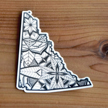 Load image into Gallery viewer, Yukon Canada Sticker | Map of Canada Sticker | Map Art | Travel Gift Ideas | Canadian Province Sticker | Canada Map | Travel Sticker | Map Sticker
