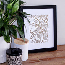 Load image into Gallery viewer, Map of York England | Rose Gold Foil Map Art | Travel Gift Ideas | York City Map | Map Wall Art | York Map | UK Map | UK Foil City Maps

