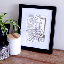 Load image into Gallery viewer, Map of Aberdeen Scotland | Rose Gold Foil Map Art | Travel Gift Ideas | Aberdeen City Map | Map Wall Art | Aberdeen Map | Scotland Map | Scotland Foil City Maps
