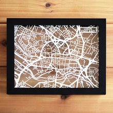 Load image into Gallery viewer, Map of Leeds England | Papercut Map Art | UK Travel Gift Ideas | Leeds City Map | Map Wall Art | Leeds Map | England Map | UK Papercut City Maps
