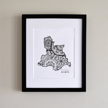 Load image into Gallery viewer, Map of London Borough of Lewisham | Map of Lewisham London | Map Art | Travel Gift Ideas | London Borough of Lewisham City Map | Map Wall Art | London Borough of Lewisham Map
