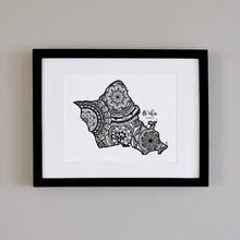 Load image into Gallery viewer, Map of Hawaii | Map of Oahu Hawaii | Map Art | Travel Gift Ideas | Hawaii City Map | Map Wall Art | Hawaii Map | Hawaii Map
