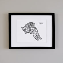 Load image into Gallery viewer, Map of London Borough of Camden | Map Art | Travel Gift Ideas | London Borough of Camden City Map | Map Wall Art | London Borough of Camden Map
