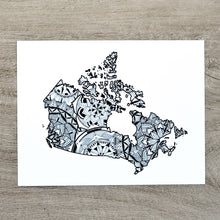 Load image into Gallery viewer, Map of Canada | Map Art | Travel Gift Ideas | Canada City Map | Map Wall Art | Canadian provinces of Canada
