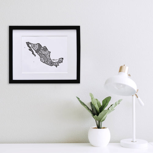 Map of Mexico | Map Art | Travel Gift Ideas | Mexico City Map | Map Wall Art | Mexico Map