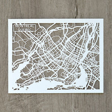 Load image into Gallery viewer, Montreal, Quebec, Canada Papercut Map Art
