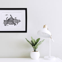 Load image into Gallery viewer, Map of Russia  | Map Art | Travel Gift Ideas | Russia  City Map | Map Wall Art | Russia Map
