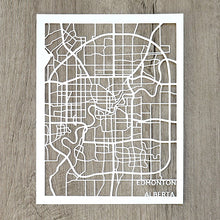 Load image into Gallery viewer, Edmonton, Alberta, Canada Papercut Map Art
