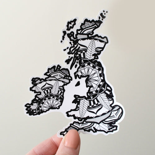 Map of UK Sticker | Map Art | Travel Gift Ideas | UK Sticker | UK Map | Travel Sticker