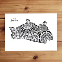 Load image into Gallery viewer, Map of London Borough of City of London | Map of City of London | Map Art | Travel Gift Ideas | London Borough City Map | Map Wall Art | City of London Map
