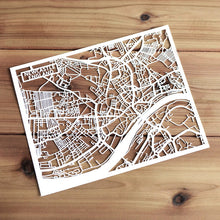 Load image into Gallery viewer, Map of Newcastle England | Papercut Map Art | UK Travel Gift Ideas | Newcastle City Map | Map Wall Art | Newcastle Map | England Map | UK Papercut City Maps
