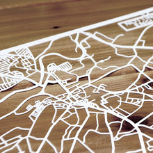 Load image into Gallery viewer, Map of Nottingham England | Papercut Map Art | UK Travel Gift Ideas | Nottingham City Map | Map Wall Art | Nottingham Map | England Map | UK Papercut City Maps
