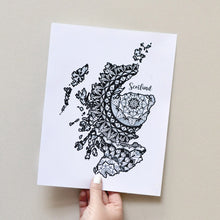 Load image into Gallery viewer, Map of Scotland | Map Art | Travel Gift Ideas | Scotland City Map | Map Wall Art | Scotland Map
